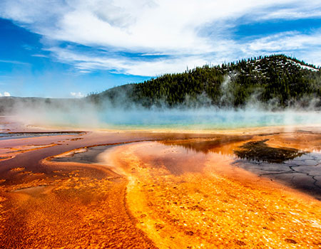 Grand Prismatic Spring In Yellowstone