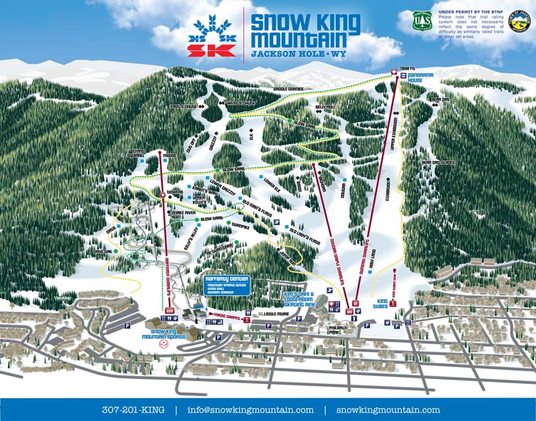 Snow King Mountain Winter Trail Map