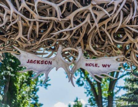 Antler Arches in Jackson Hole, Wyoming.
