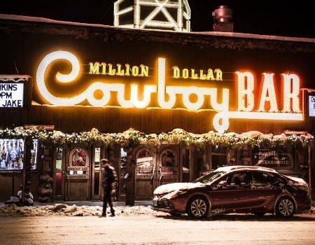 Million Dollar Cowboy Bar sign