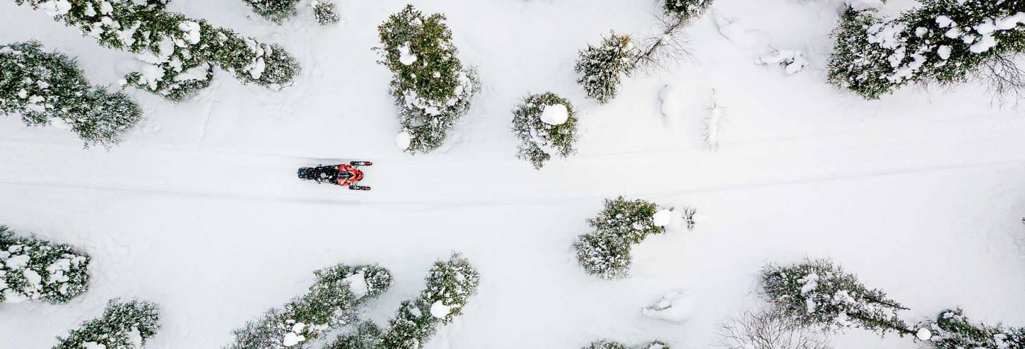 Snowmobile In Winter
