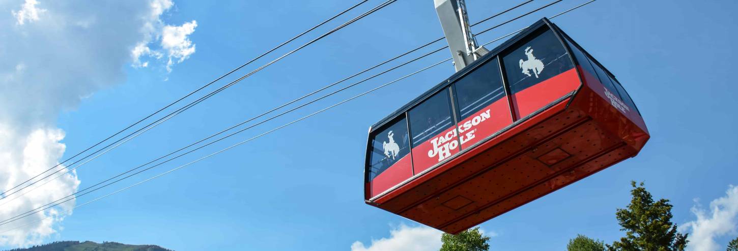 teton village aerial tram in summer