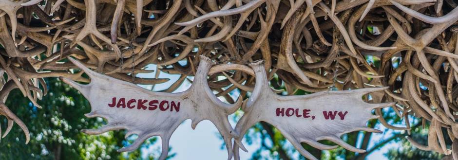 Antler Arches in Jackson Hole, Wyoming.