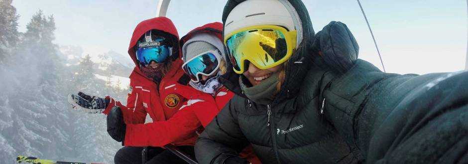 Family Selfie On Ski Lift