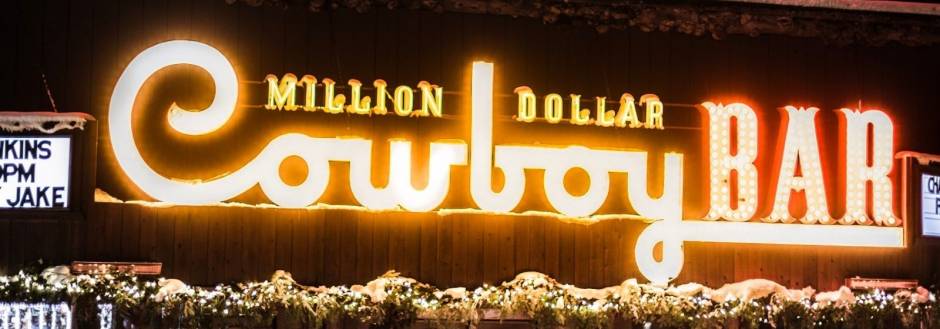 Million Dollar Cowboy Bar sign