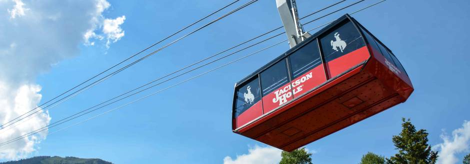teton village aerial tram in summer