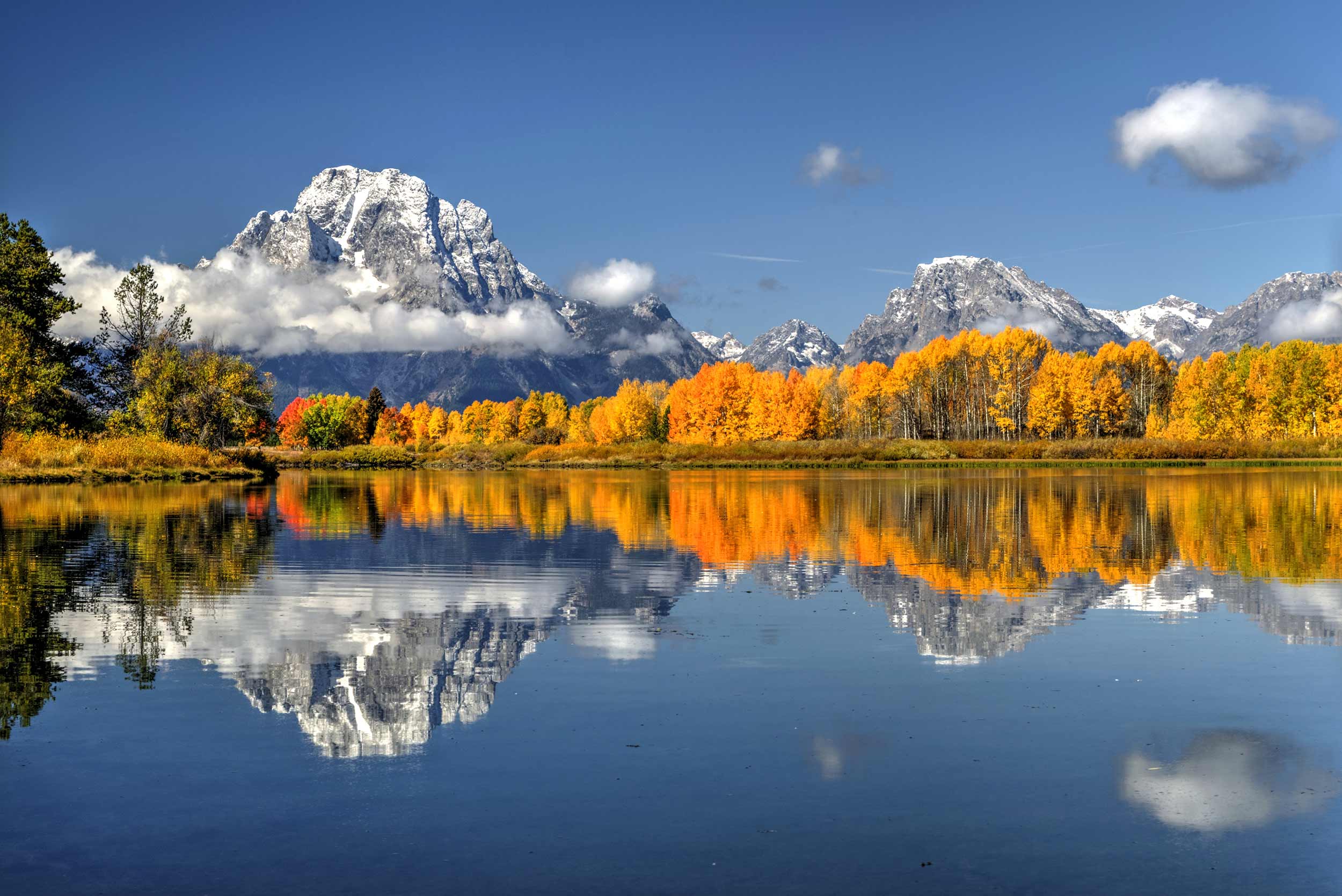 Oxbow Bend & Grand Tetons In Autumn