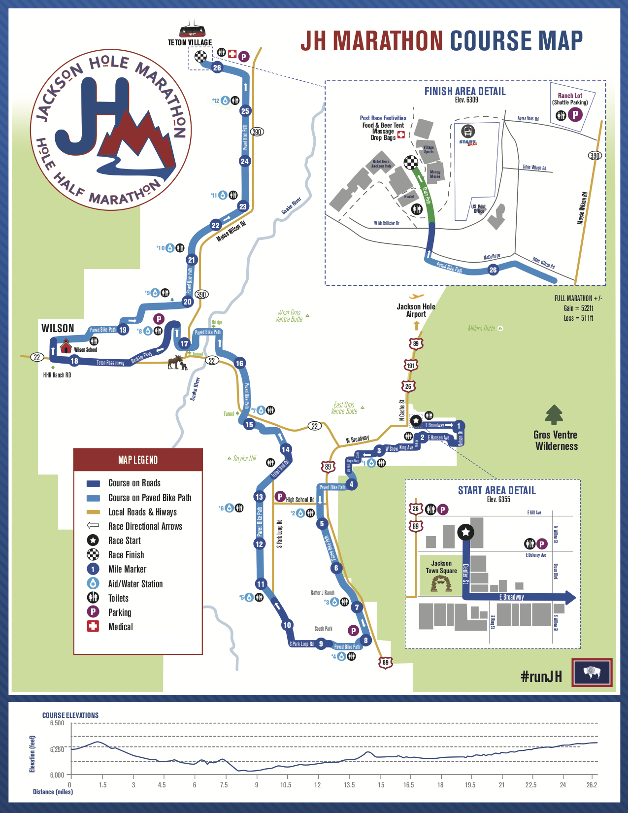 Jackson Hole Marathon Map