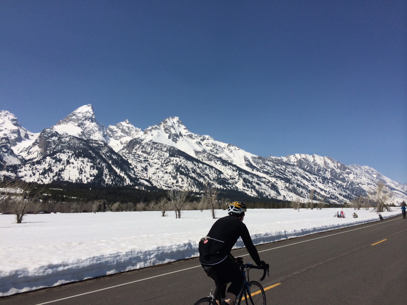 spring bike riding in grand teton