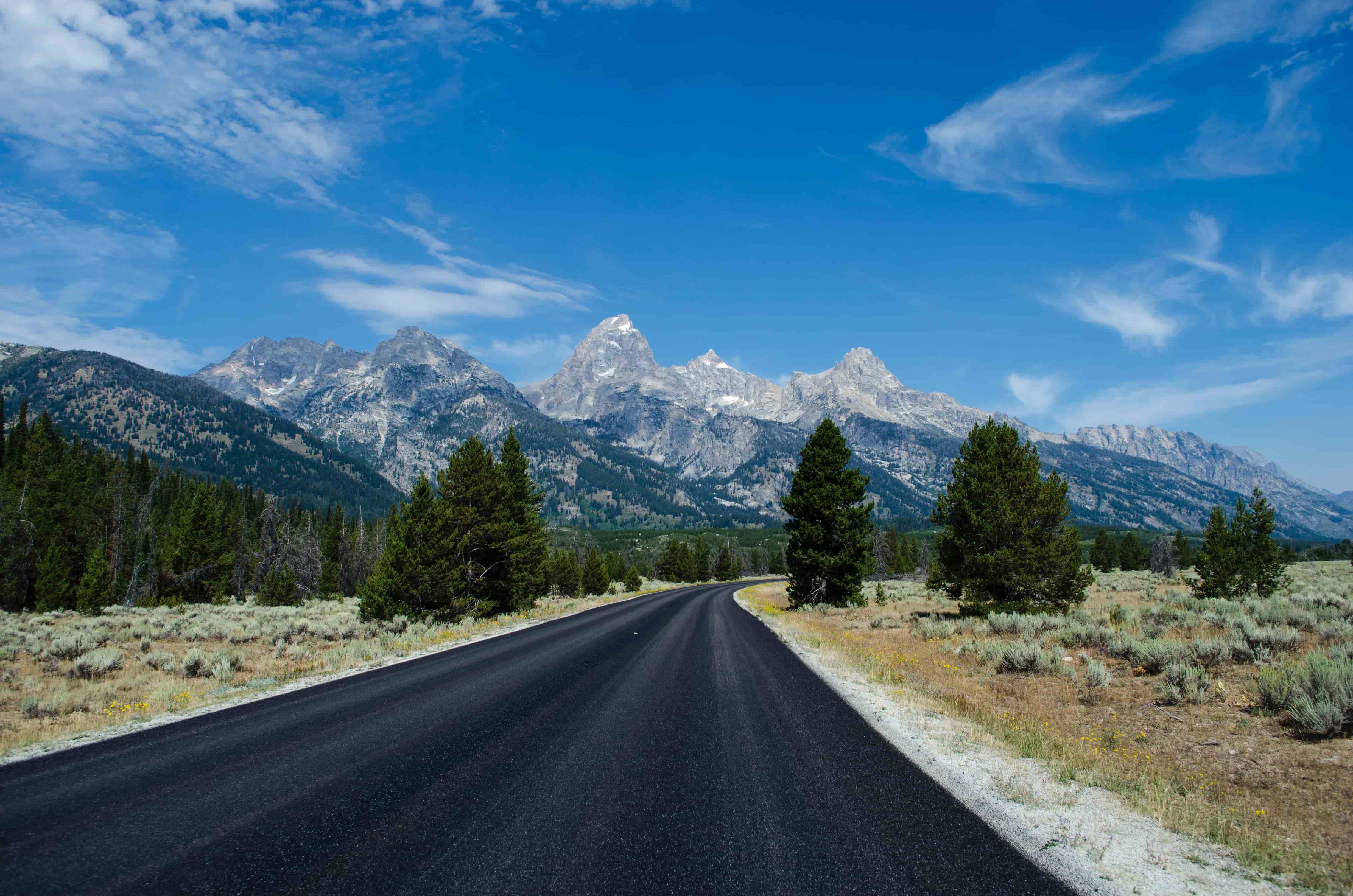 road to grand teton national park wyoming