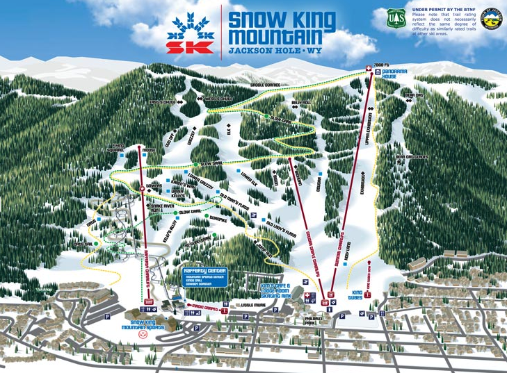 snow king trail map