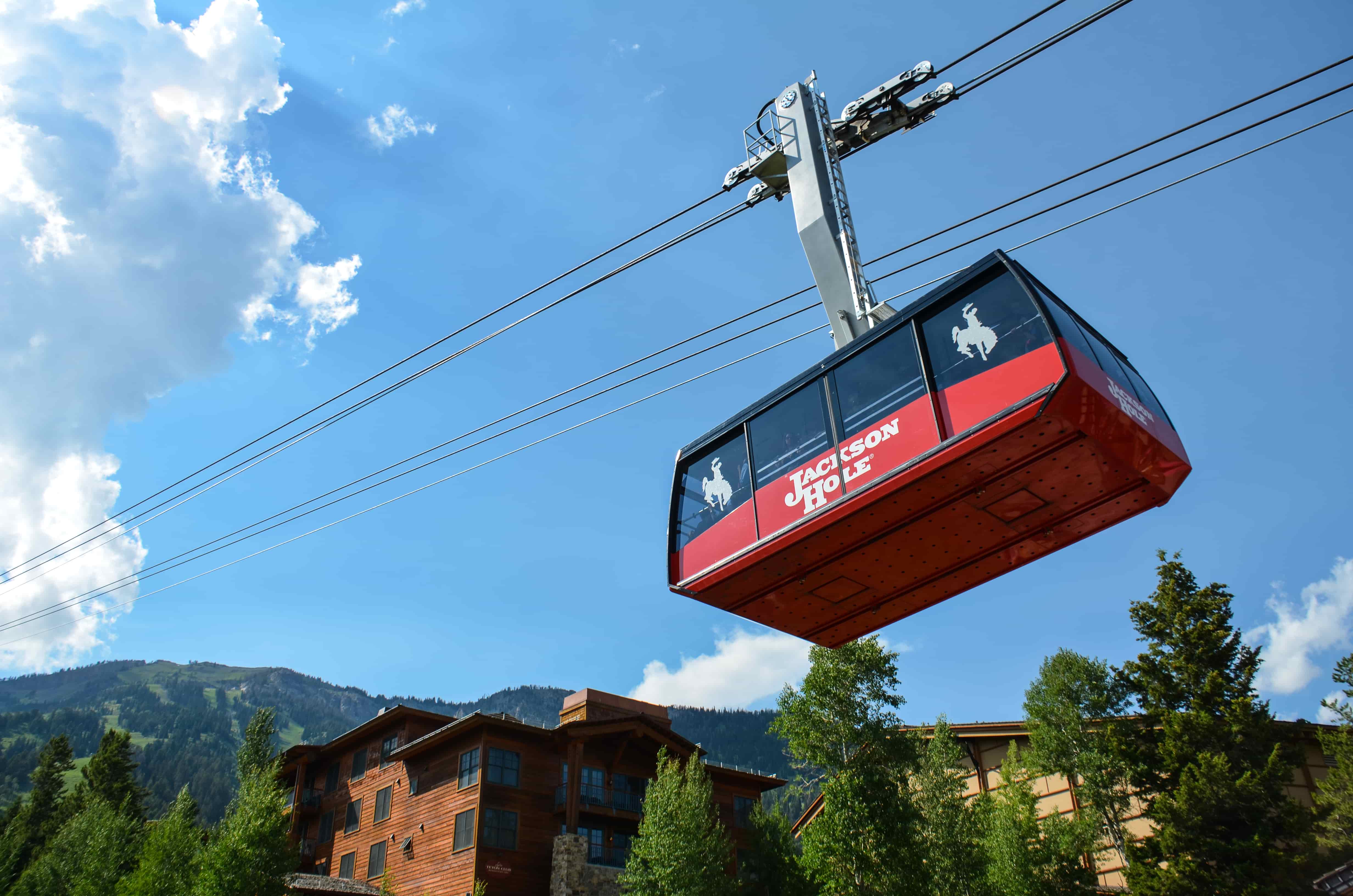 teton village aerial tram in summer